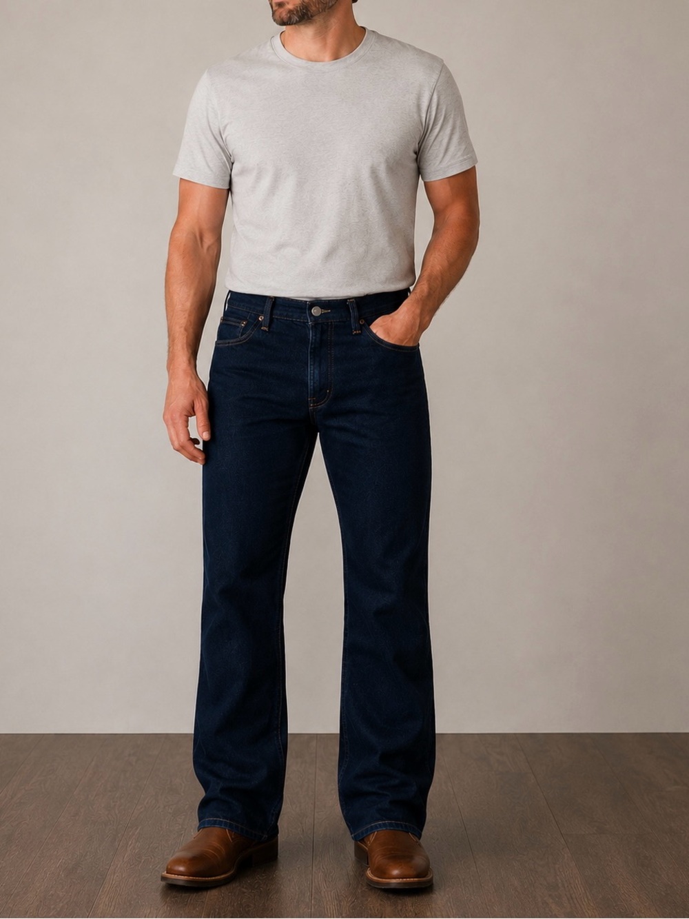 S101- Men’s: Mutual Weave 34x30 Denim Bootcut Jeans